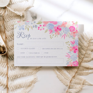 Invitation Garden pastel fleurs sauvages mariage rsvp