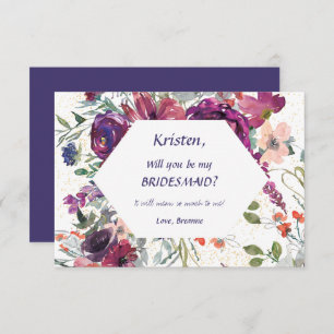 Invitation Garden Splash Be My Bridesmaid