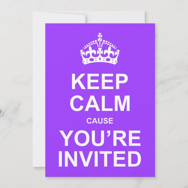 Invitation Gardez la cause calme que vous êtes Quinceañera (Devant)