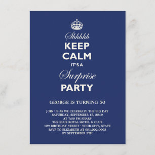 Invitation Gardez la fête d'anniversaire drôle calme de