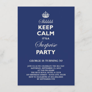 Invitation Gardez la fête d'anniversaire drôle calme de