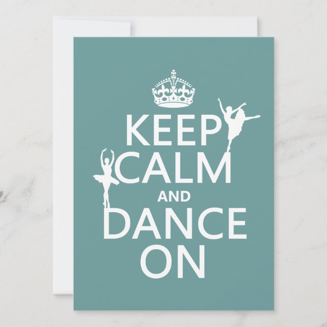 Invitation Gardez le calme et dansez sur (ballet) (toutes les (Devant)