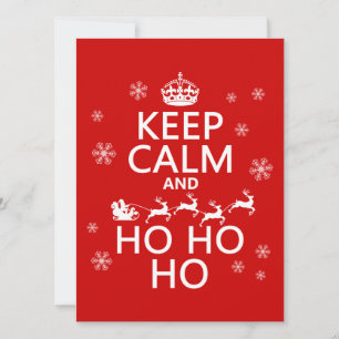 Invitation Gardez le calme et Ho Ho Ho