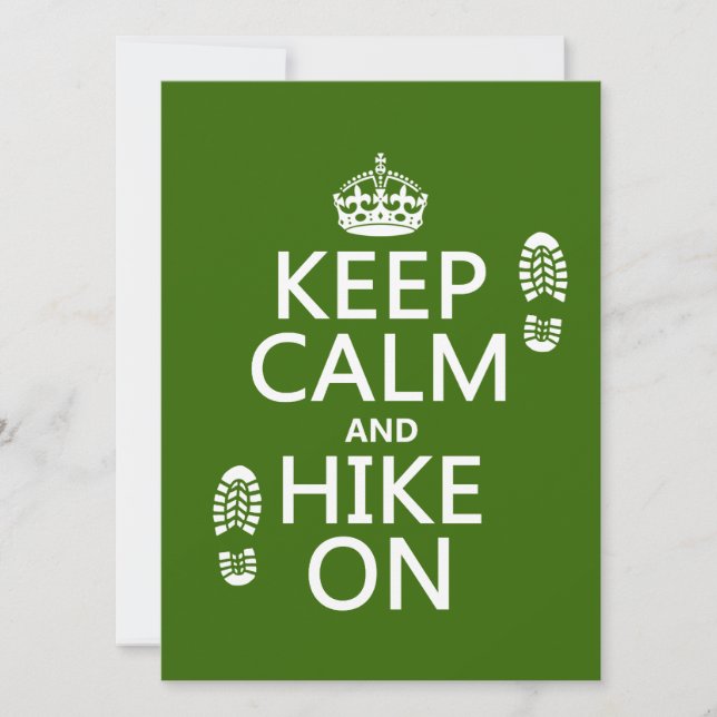 Invitation Gardez le calme et la hausse sur (toute couleur (Devant)