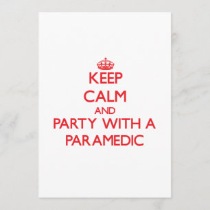 Invitation Gardez le calme et la partie avec un infirmier