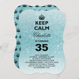 Invitation Gardez l'invitation calme de fête d'anniversaire