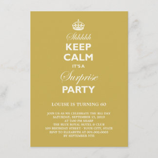 Invitation Gardez l'invitation drôle calme d'anniversaire de