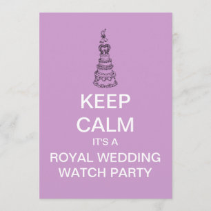 Invitation GARDEZ l'invitation royal CALME de partie de