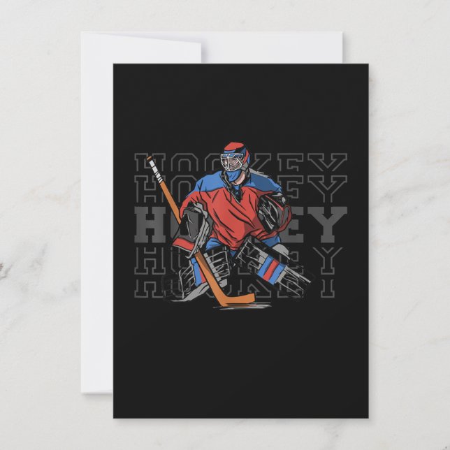 Invitation Gardien de Hockey sur Gazon Avec Slogan - Hockey s (Devant)