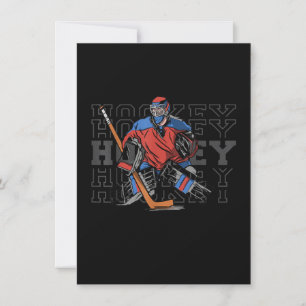 Invitation Gardien de Hockey sur Gazon Avec Slogan - Hockey s