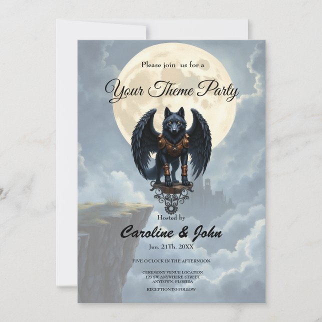 Invitation Gardien de la Lune – Le Loup à l'Aile Noire. (Devant)