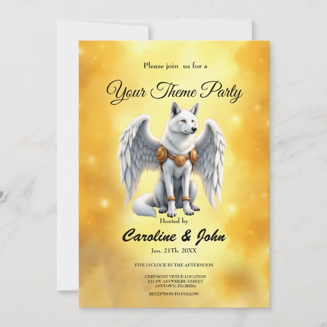 Invitation Gardien de l'Aube – Le Loup à l'Aile Blanche.  (Devant)