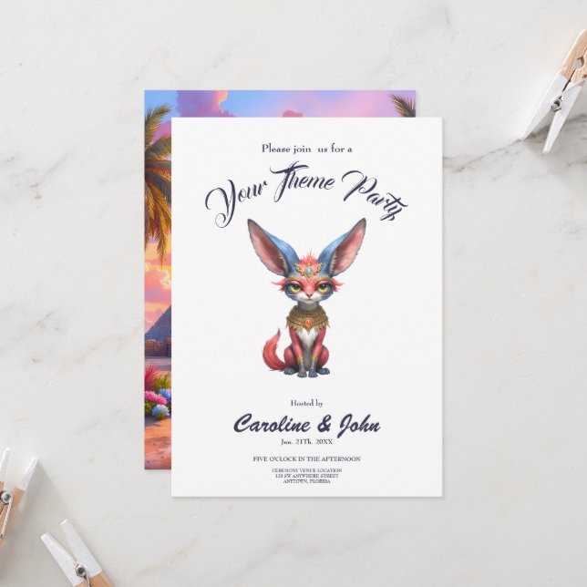 Invitation Gardien sacré du désert (Devant/Arrière en situation)