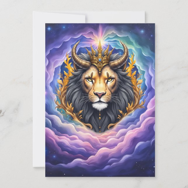 Invitation Gardiens au clair de lune – Lion cosmique (Dos)