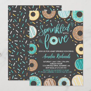 Invitation Gâteau Bébé Saupoudré D'amour
