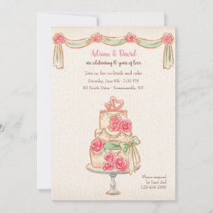 Invitation Gâteau d'anniversaire