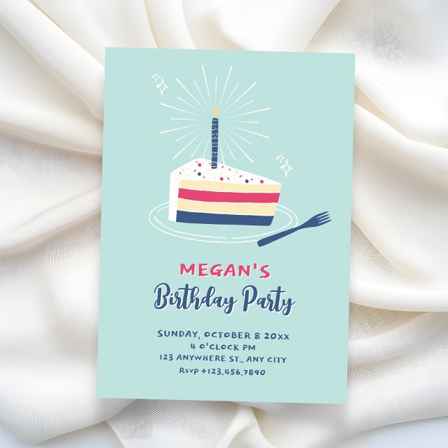 Invitation Gâteau d'anniversaire  (Créateur téléchargé)
