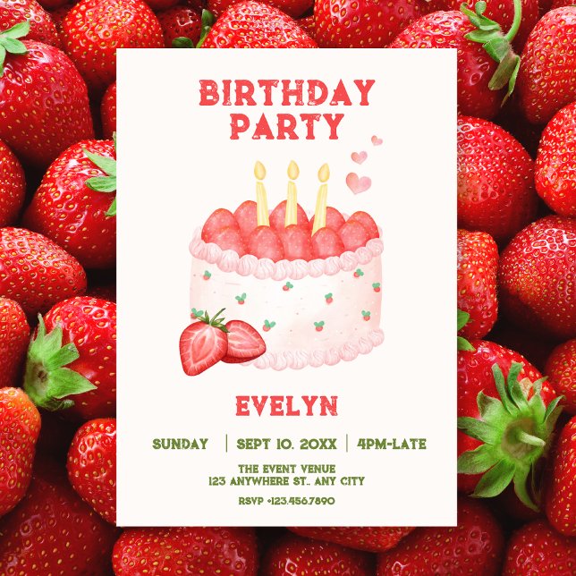 Invitation Gâteau d'anniversaire (Créateur téléchargé)