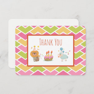 Invitation Gâteau d'anniversaire avec le lion de fête et le M