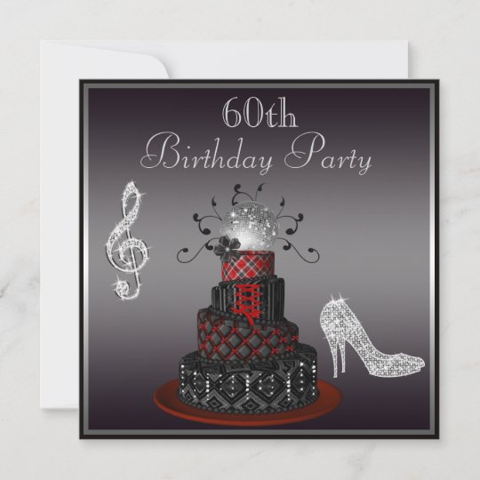 Invitation Gateau De Diva De Disco Soixantieme Anniversaire Zazzle Fr