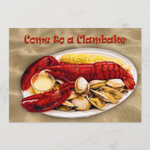 Invitation Gâteau de homard et de clams