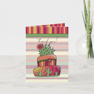 Invitation Gâteau de mariage Cactus "Merci"