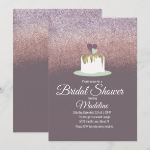Invitation Gâteau de Mariage en Paillettes de Feuille d'Alumi