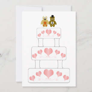 Invitation Gâteau de Mariage Réception de Mariage