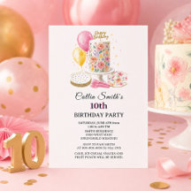 Gâteau floral doux pour les 10 ans des filles