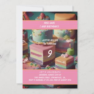 Invitation gâteau gratuit anniversaire