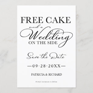 Invitation Gâteau Gratuit Et Un Mariage Sur Le Côté Enregistr