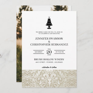 Invitation Gâteau mariage