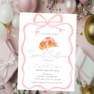 Invitation Gâteau Parisien Rose Sweet 16