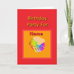 Invitation Gâteau personnalisé pour l'anniversaire des enfant