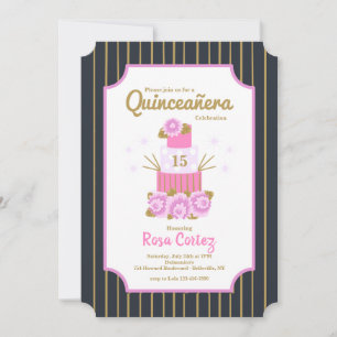 Invitation Gâteau salé Quinceañera