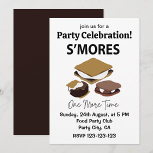 Invitation Gâteau S'mores S'mores encore une fois S'more
