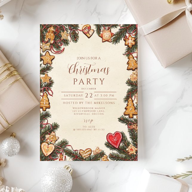Invitation Gâteaux de Noël au pain d'épice (Créateur téléchargé)