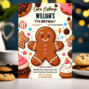 Invitation gâter mignon et sucré Kids Cookie Exchange 1er ann