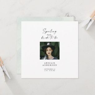 Invitation Gâter notre future mariée Photo Carré de mariage