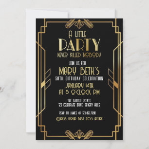 Invitation Gatsby, Art déco, mystère de meurtre, Soirées