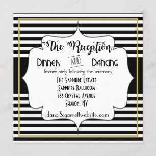 Invitation Gatsby Gold Mariage Suite Détails de la réception 