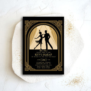 Invitation Gatsby Speakeasy Nouveau Flapper Déco Anniversaire