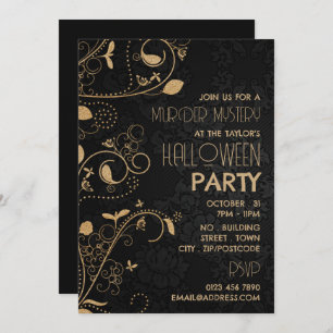 Invitation Gatsby Style, Meurtre Mystère Halloween Party