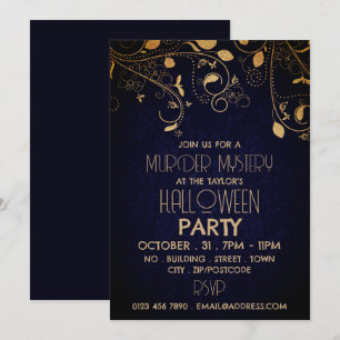 Invitation Gatsby Style, Meurtre Mystère Halloween Party
