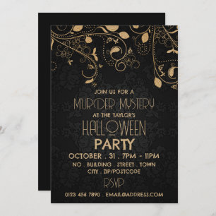 Invitation Gatsby Style, Meurtre Mystère Halloween Party