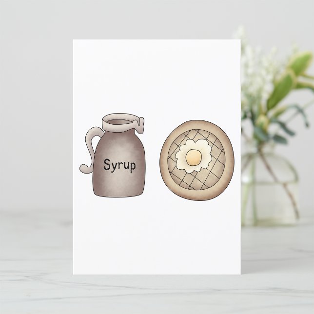 Invitation Gaufre et petit déjeuner au pot de sirop d'érable (Créateur téléchargé)