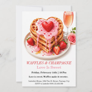 Invitation Gaufres et Champagne pour un Brunch de