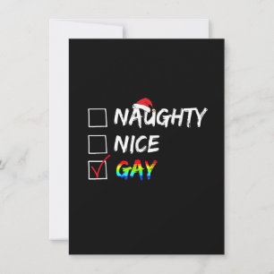 Invitation Gay Arc-en-ciel Drôle Fier Gay Noël LGBT Chri