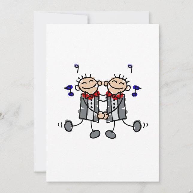 Invitation Gay Grooms, première danse (Devant)