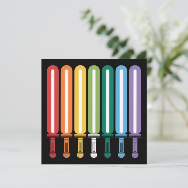 Invitation GAY PRIDE du drapeau LGBT (Debout devant)